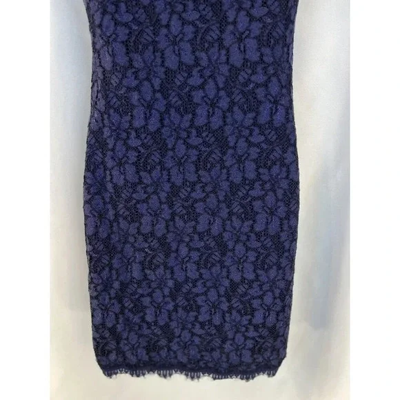 NEW Diane von Furstenberg DVF Navy Blue Lace Dress $358 - Picture 11 of 16